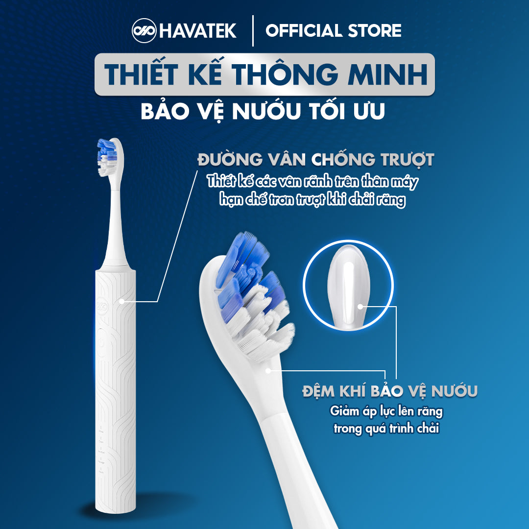 Bàn chải điện giảm chấn nướu HAVATEK